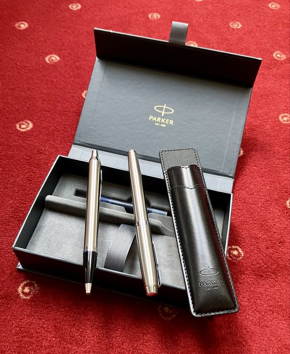 Parker IM Stainless pióro długopis nowy zestaw prezentowy