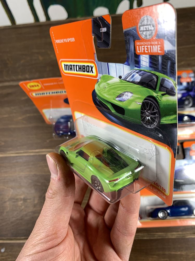 Машинка Matchbox Hot Wheels Porsche 911 Targa, 918 Spyder + Подарунок!