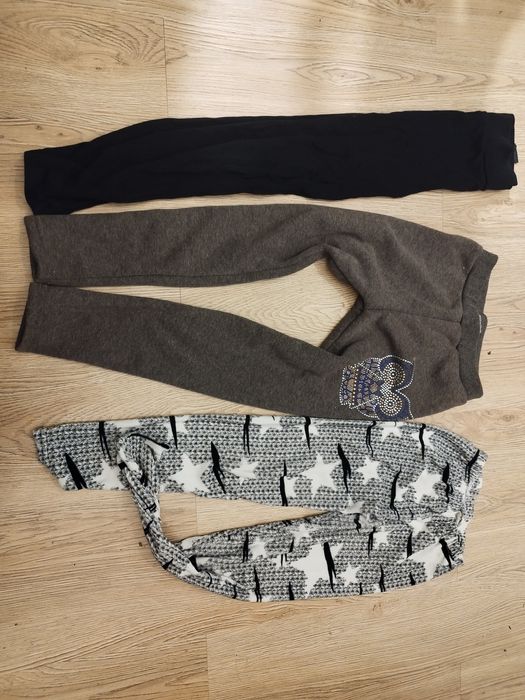 Zestaw getry legginsy ciepłe na zimę 140