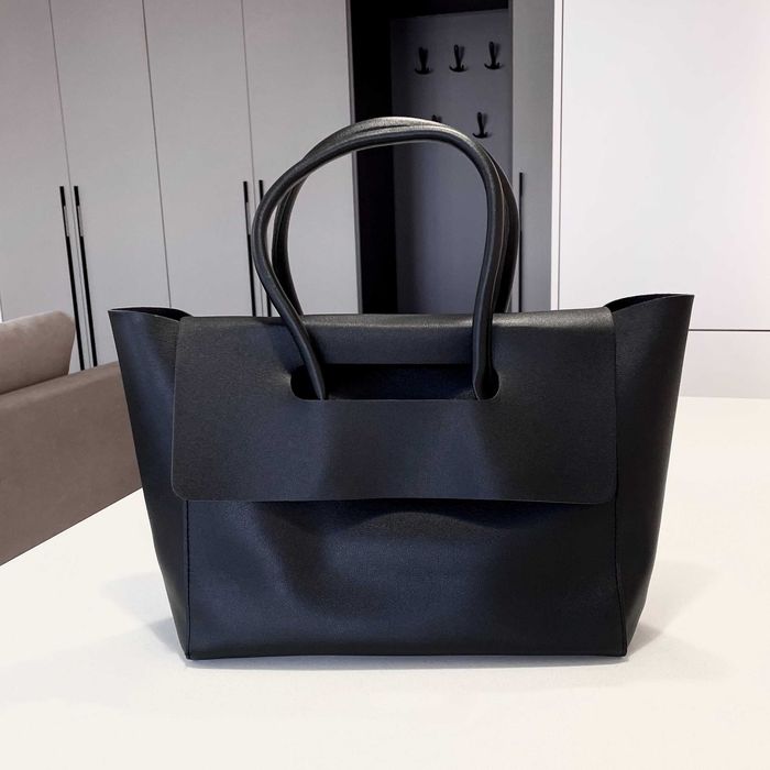 Сумка жіноча тоут шопер чорна коричнева велика якісна екошкіра