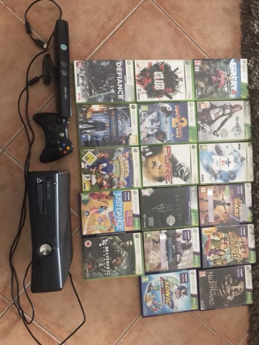 Xbox 360 completa com jogos