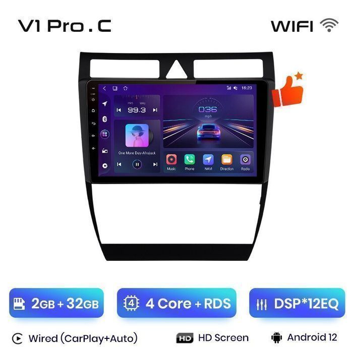 Radio nawigacja Audi A6 C5 1997- 2004 Carplay Android Auto 2GB 32GB