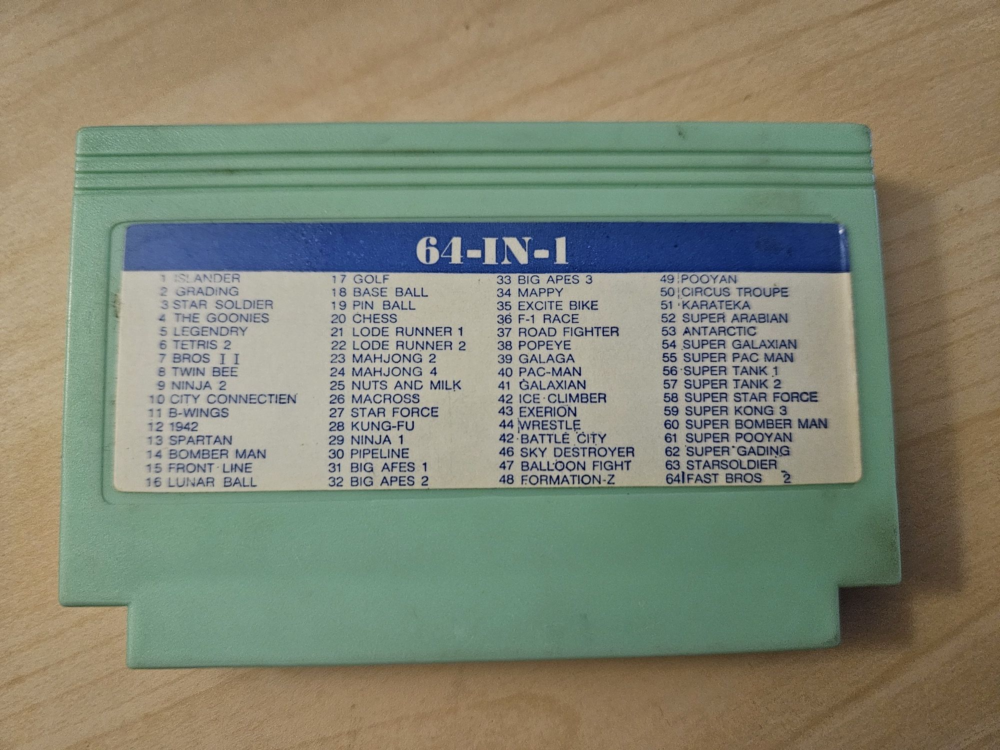 64 in 1 - kartridż na konsolę Pegasus scalak