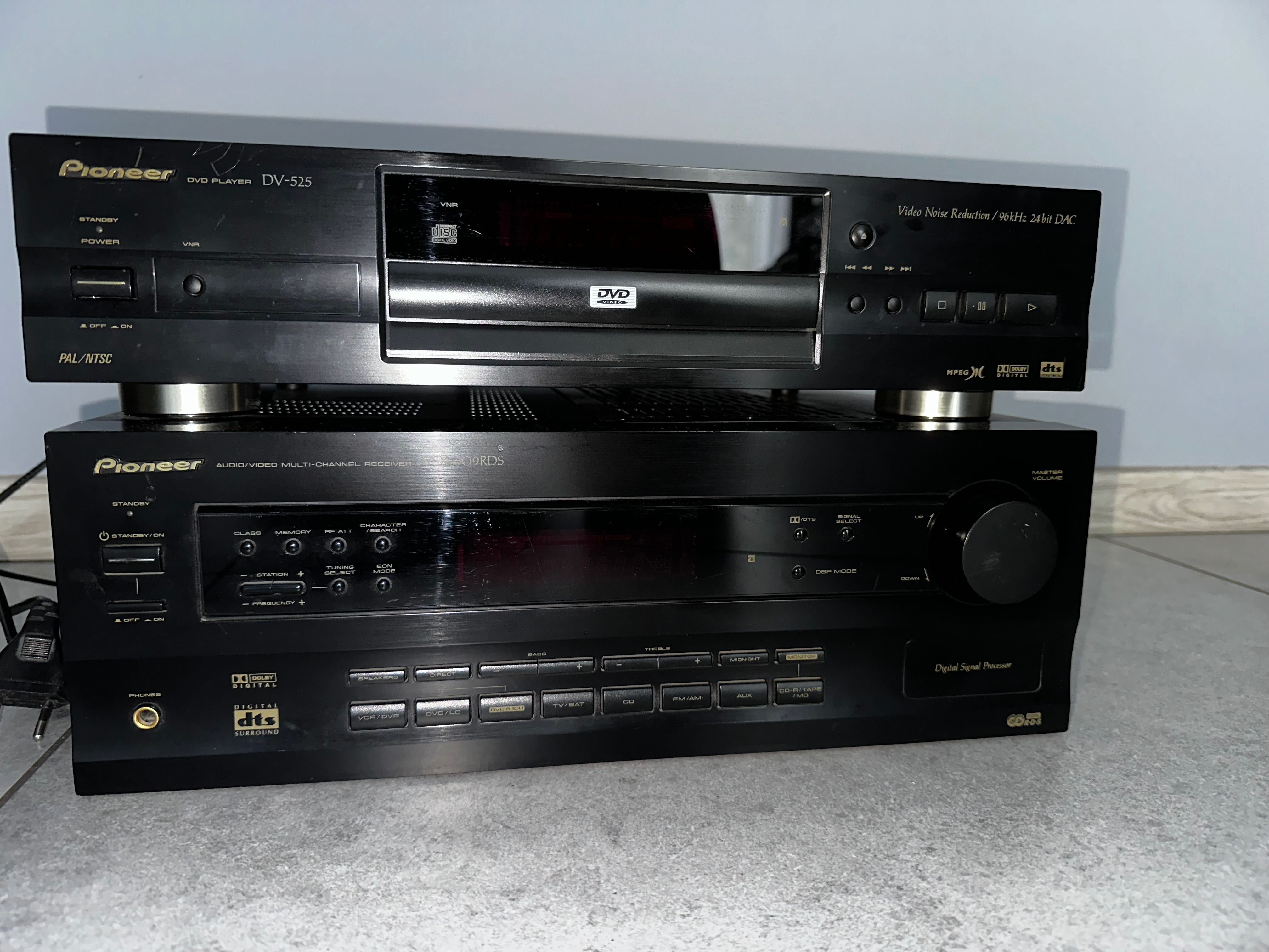 Amplituner Pioneer + odtwarzacz  CD Pioneer