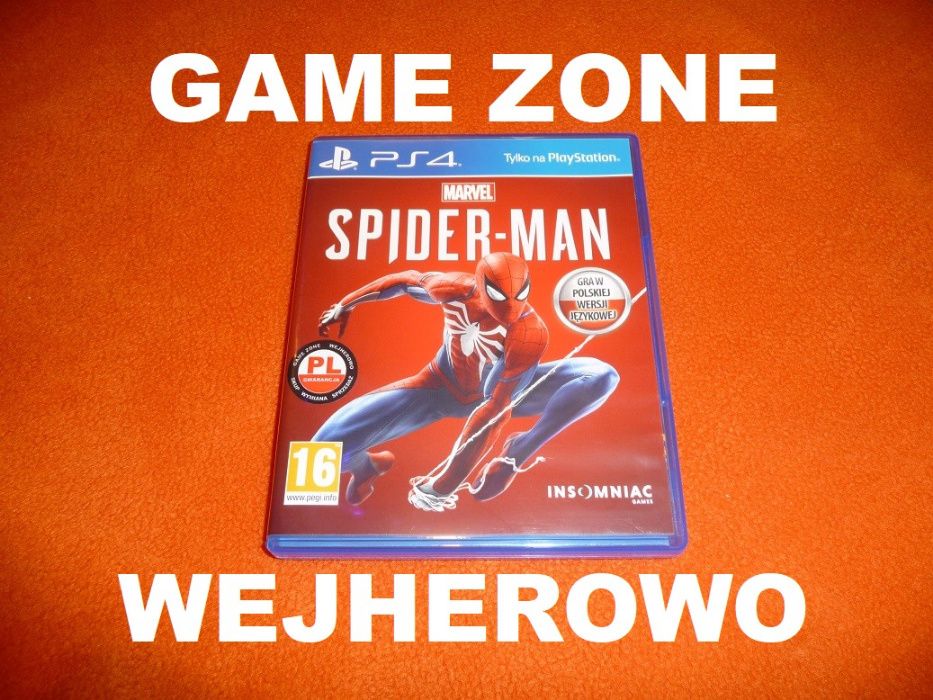 Spider-Man Marvel PS4 + Slim + Pro + PS5 = PŁYTA PL Wejherowo