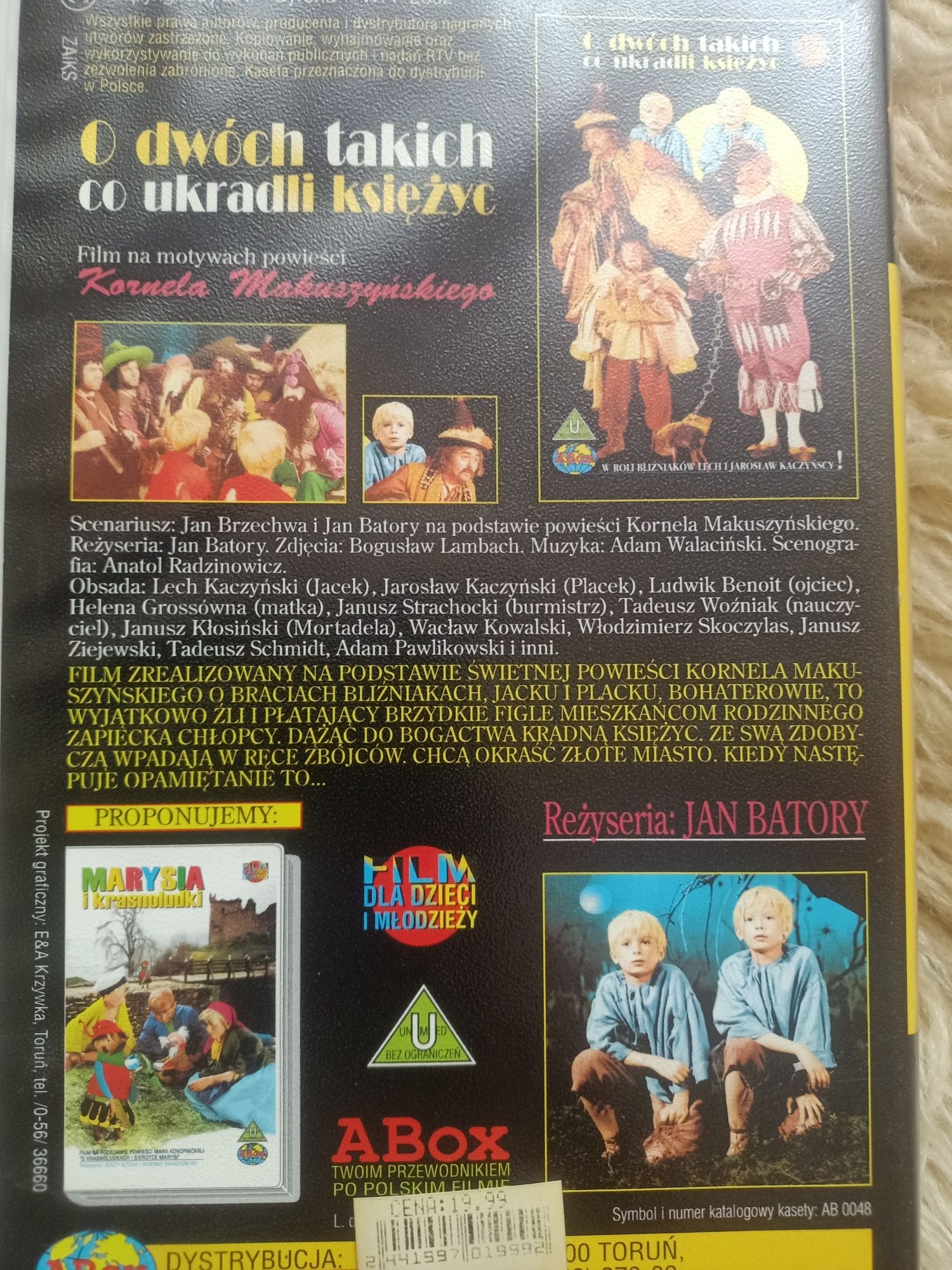 Kaseta VHS O dwóch takich co ukradli księżyc.