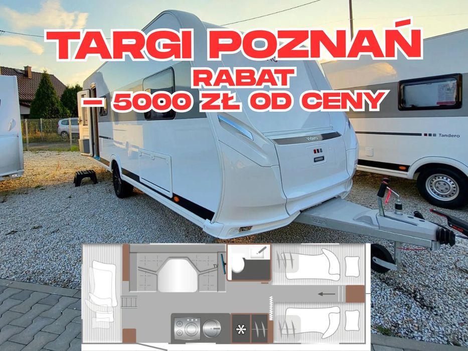 LMC Videro 530 K - duża luksusowa przyczepa  Rabat TARGI POZNAŃ / DMC 1800 / Ogrzewanie Truma Combi 6 / FV 23%
