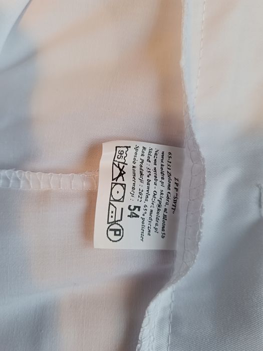 Spodnie medyczne męskie białe, 2 pary, rozmiar L/XL