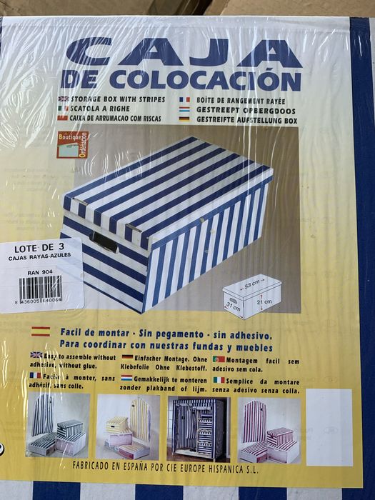 Caixas para arrumação