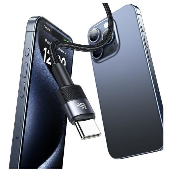 USAMS Kabel USB-C na USB-C 60W 1.2m      Aluminum Alloy Data Cable SY