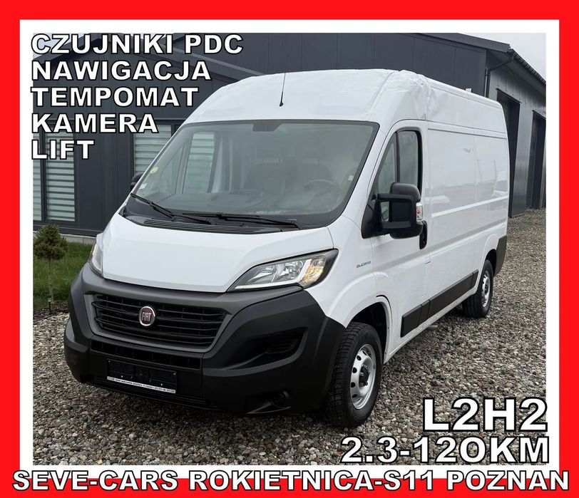 Fiat DUCATO L2H2 klima 2.3jtd kamera tempomat navi pdc  L2H2, 2.3 JTD, klima, lift, navi, tempomat, kamera, czujniki pdc