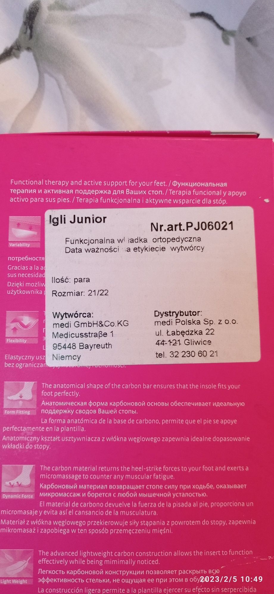 Igli Junior wkładki ortopedyczne 21/22