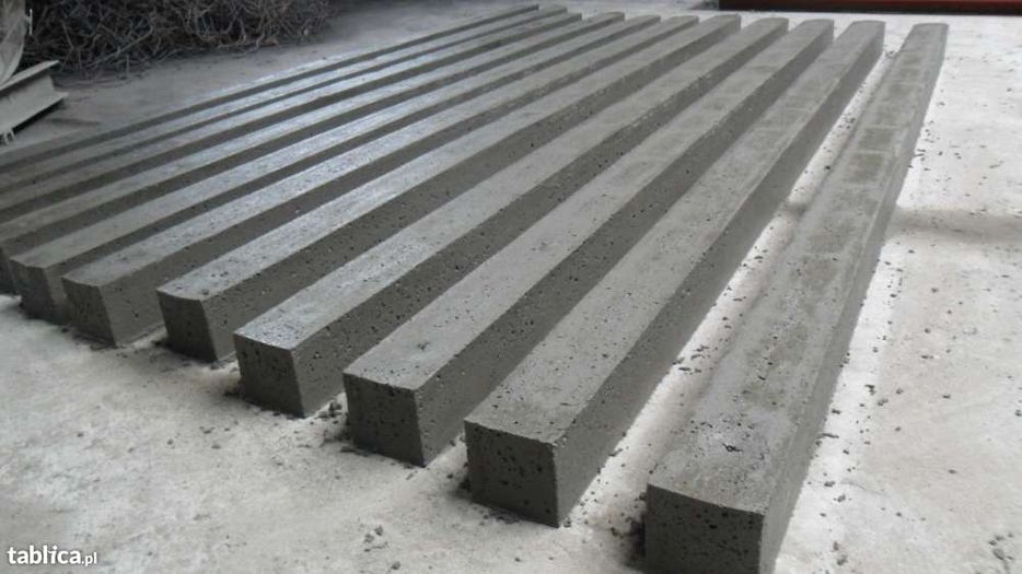 Słupki betonowe do siatki - 2 m różne wymiary Producent Szczecinek