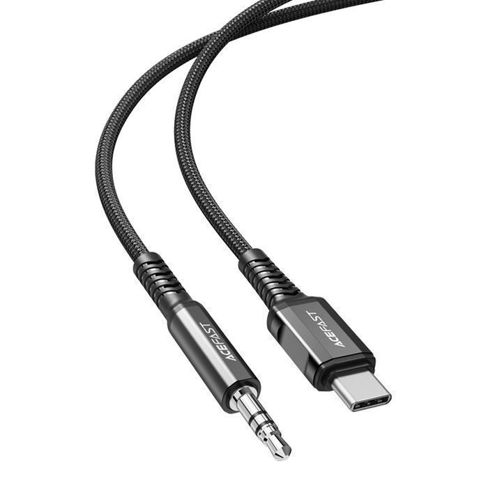 Kabel Audio USB Typ C do Jacka 3,5 mm 1,2M Acefast Aux Czarny