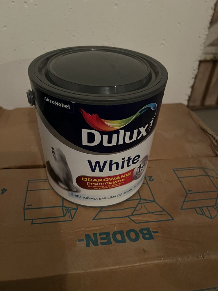 Dulix White 2,5 litra_biała farba emulsyjna do wnętrz