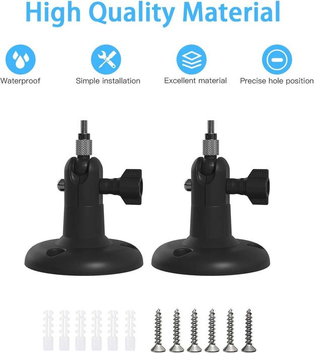 Uchwyt Ścienny HOLACA 2szt 1/4" Kamera Wyze Eufy Arlo Stick Up