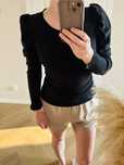 Sweter czarny z bufkami