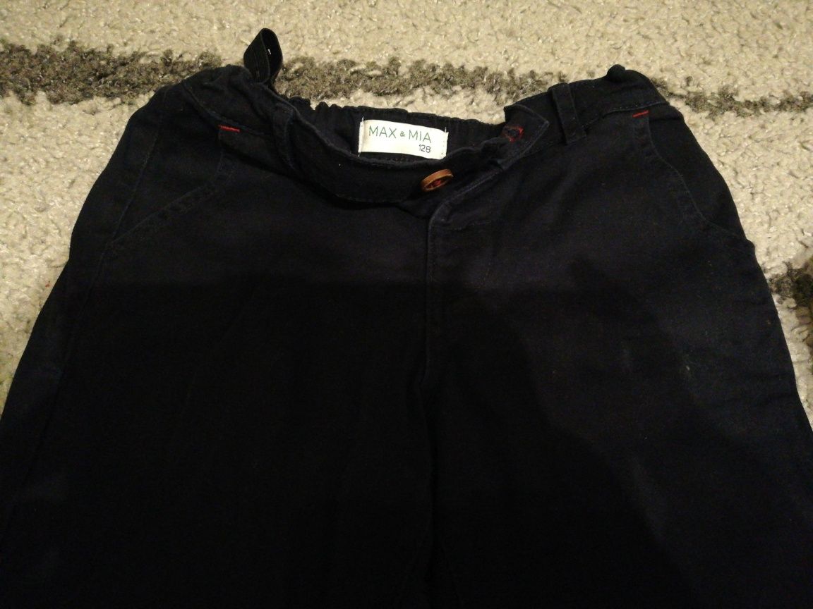 Spodnie i koszula-zestaw elagancki r 128 (ale jest duży)