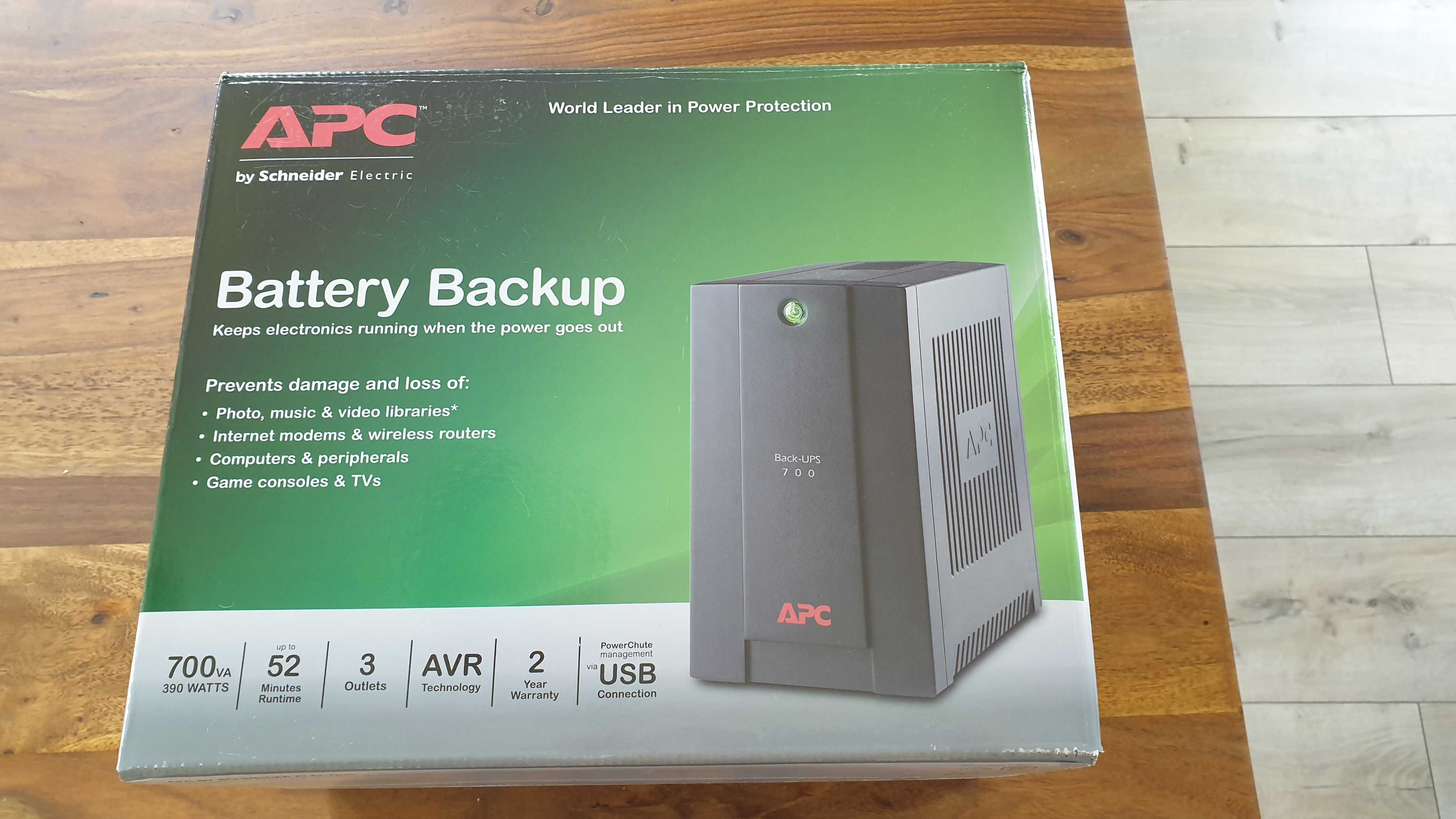 Zasilacz awaryjny APC Back UPS 700 - nowy akumulator - gwarancja