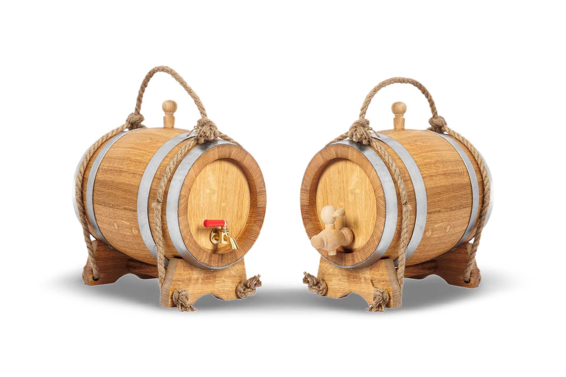 Dębowa beczka 5L na whisky bimber wino nalewki (+ sznurki)