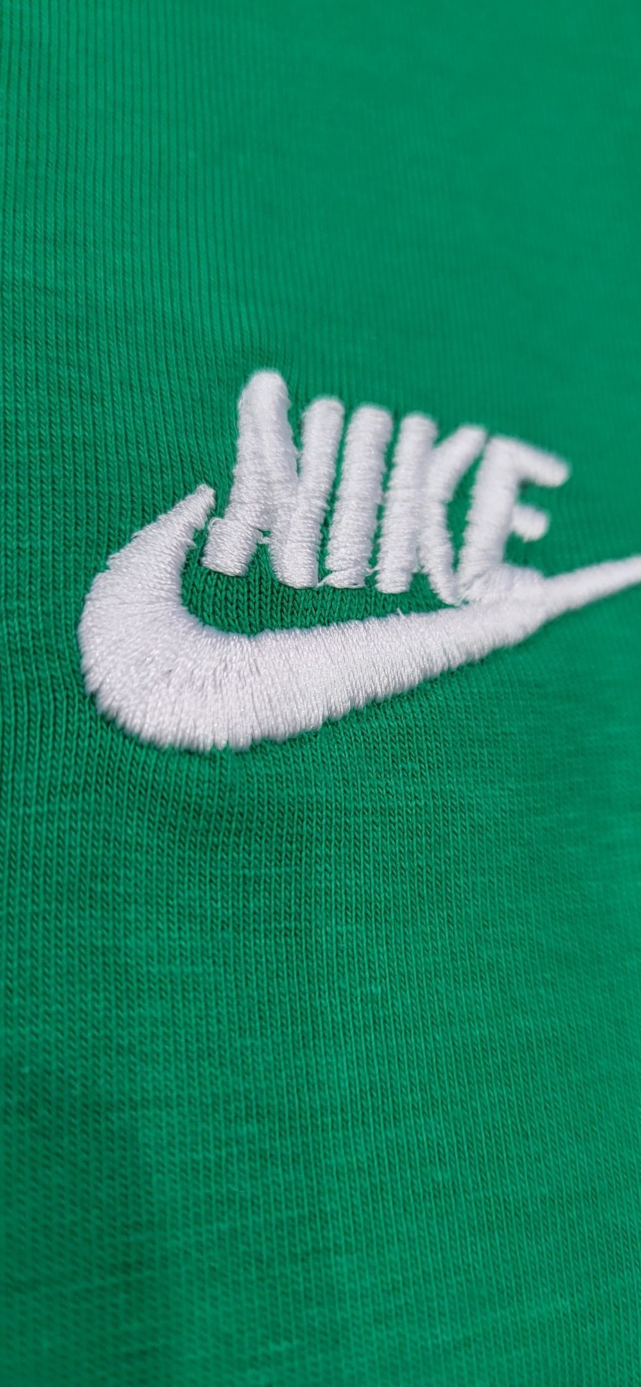 Zielona koszulka męska bawełna łyżwa logo nike XL