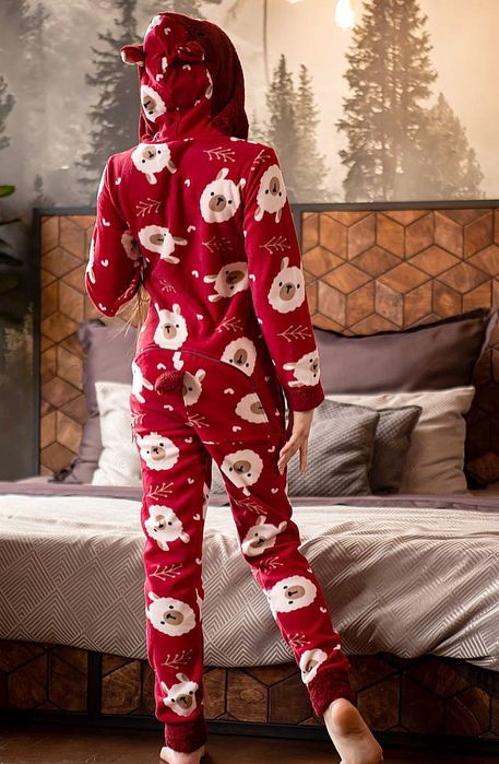 Новорічний різдвяний подарунок для дівчини/дружини піжама Попожама.