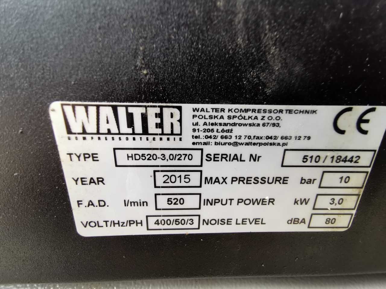 kompresor Walter 270 L 3kw