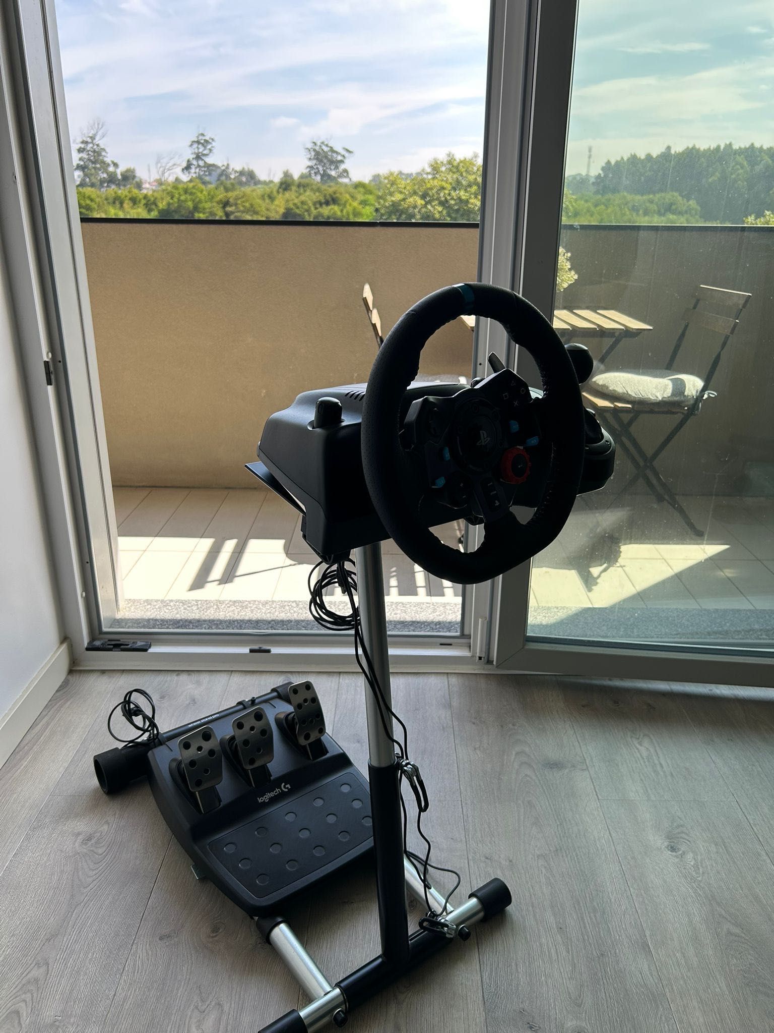 Kit Volante + Shifter + Suporte + Pedais - Logitech (G29/G920/G25/G27)