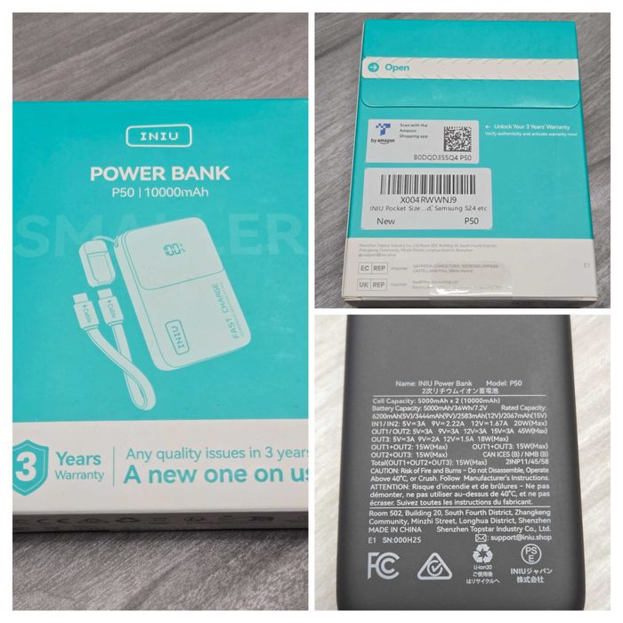 INIU Mini Portable Charger, Small 45W PD Power Bank, 10000mAh USB C