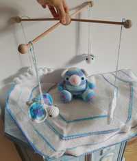Zestaw dla maluszka maskotka karuzela kocyk Newborn gift Handmade