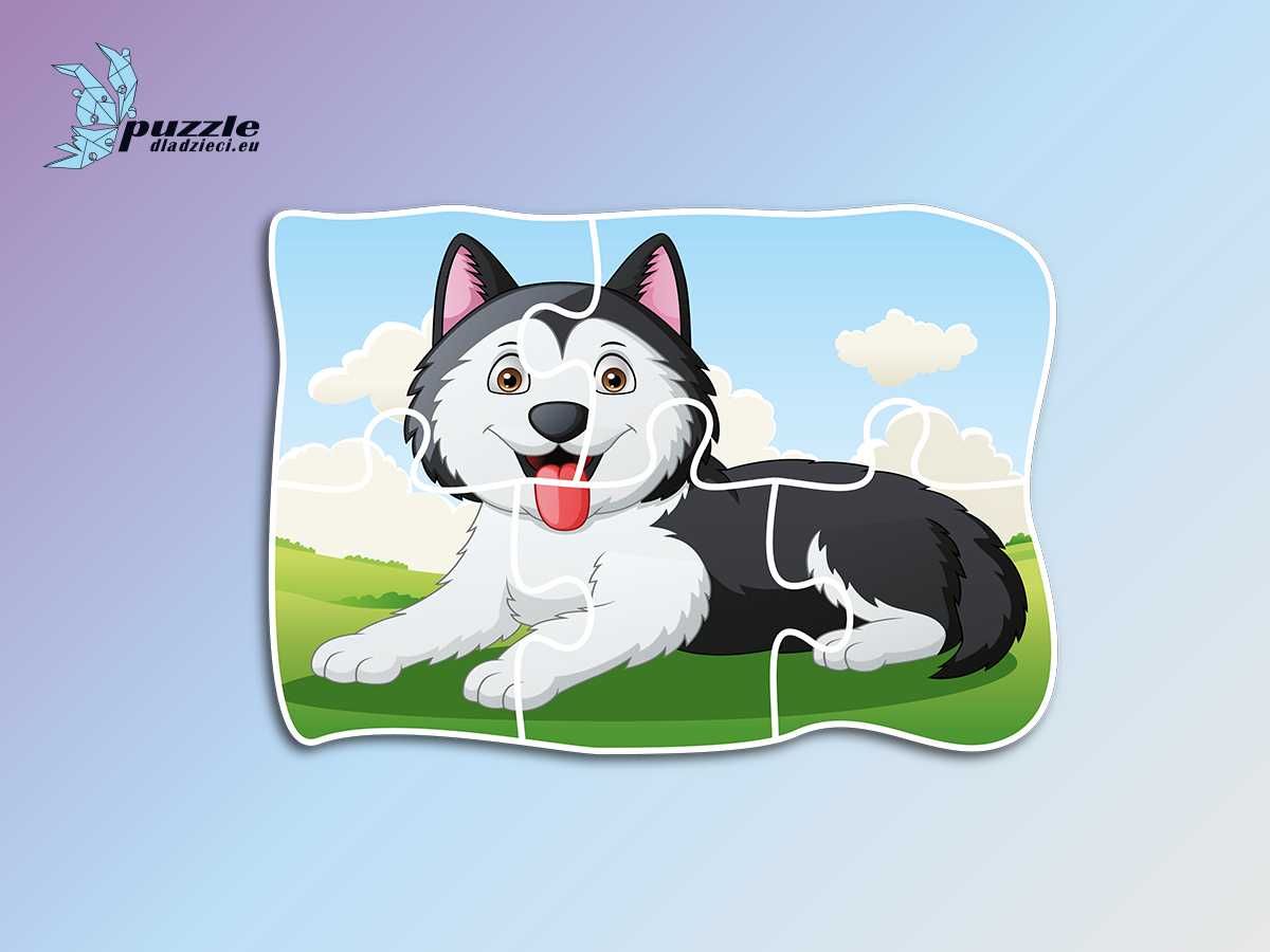 Progresywne Puzzle dla dzieci Pieski 03