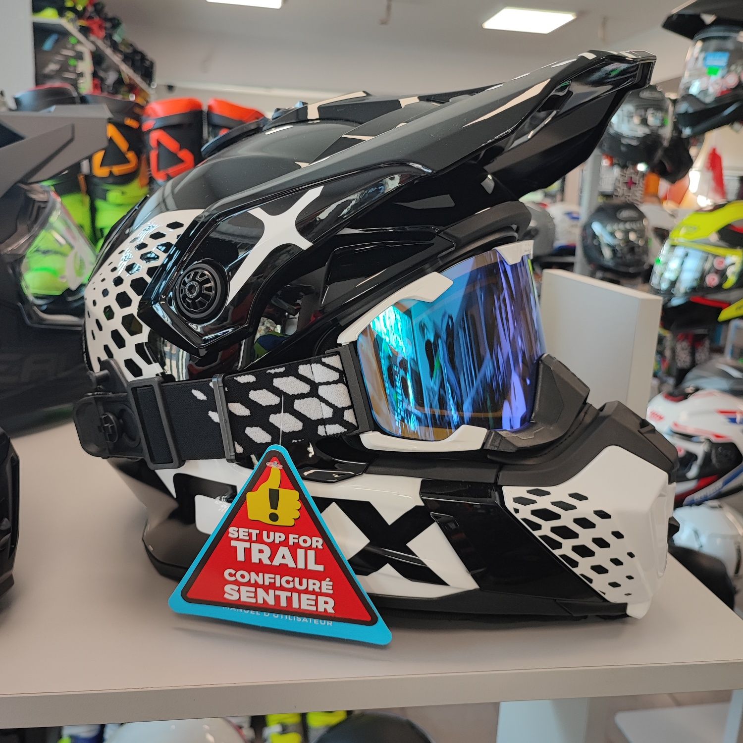 Kask na skuter śnieżny CKX + Gogle Titan Black/White