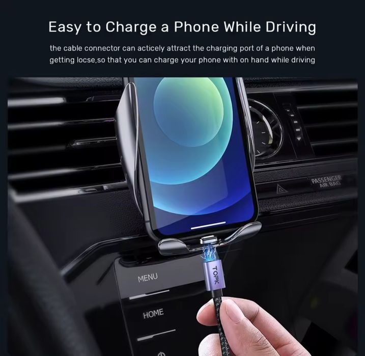 TOPK Магнитный кабель 3А(QC3.0) быстрая зарядка.