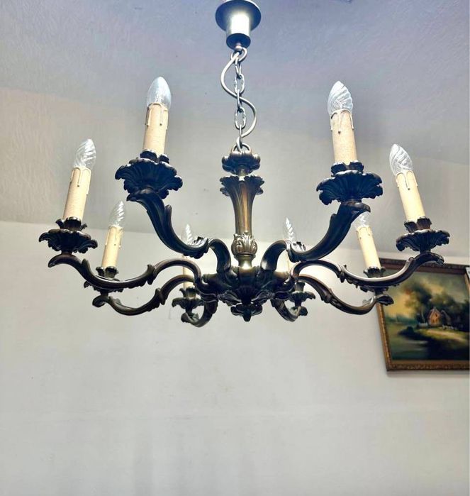 Люстра бронзова на 8 ламп 7465