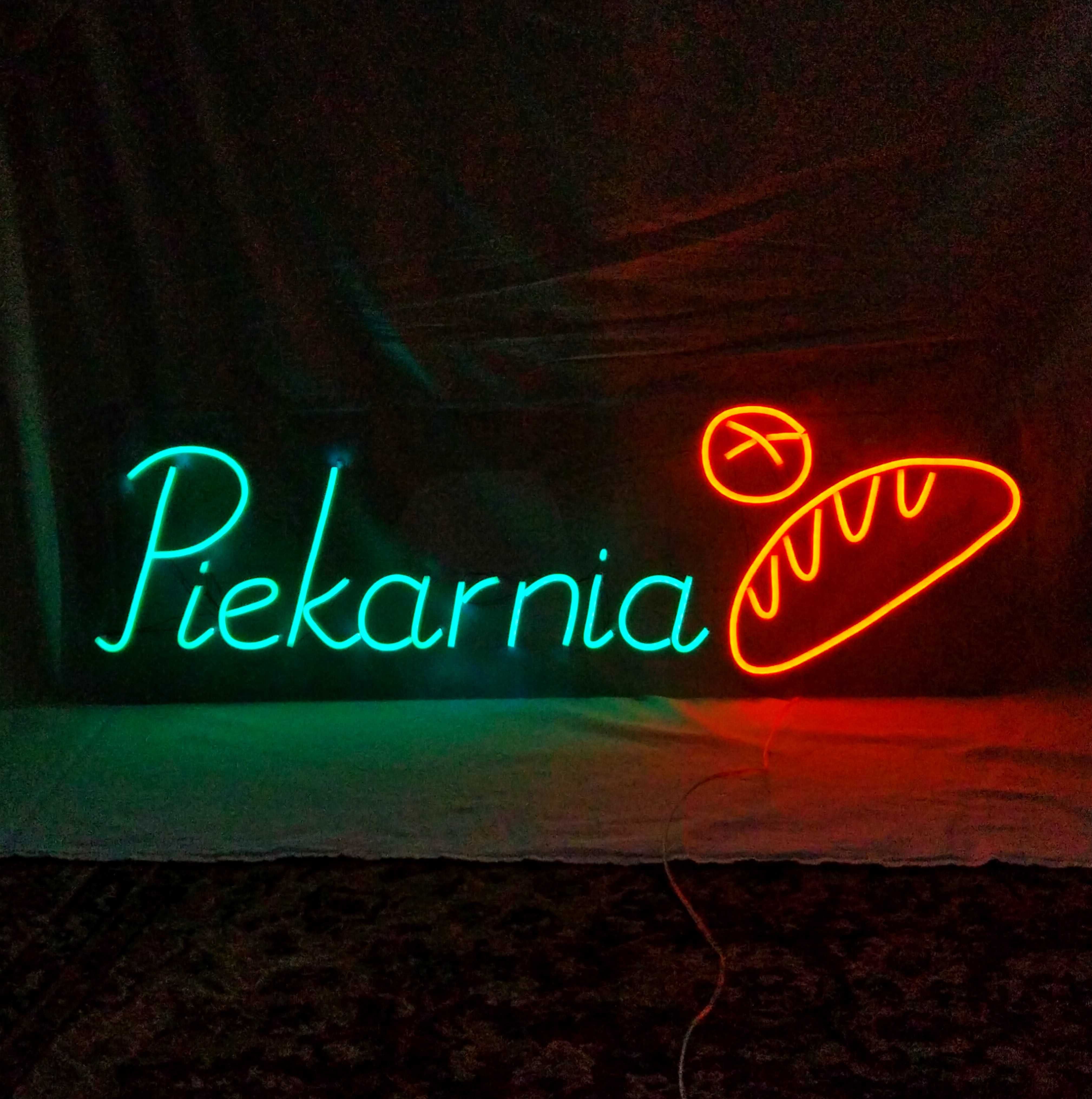 Piekarnia neon LED reklama wewnętrzna