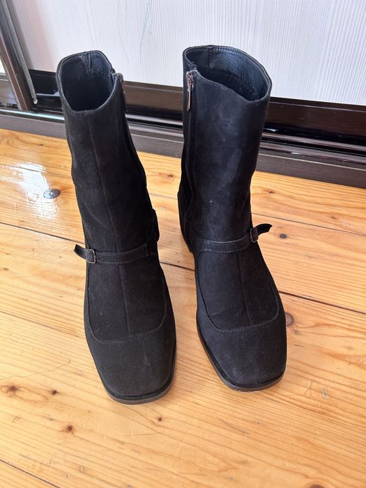 Замшеві черевики весняні на невеликому каблуку розмір 39