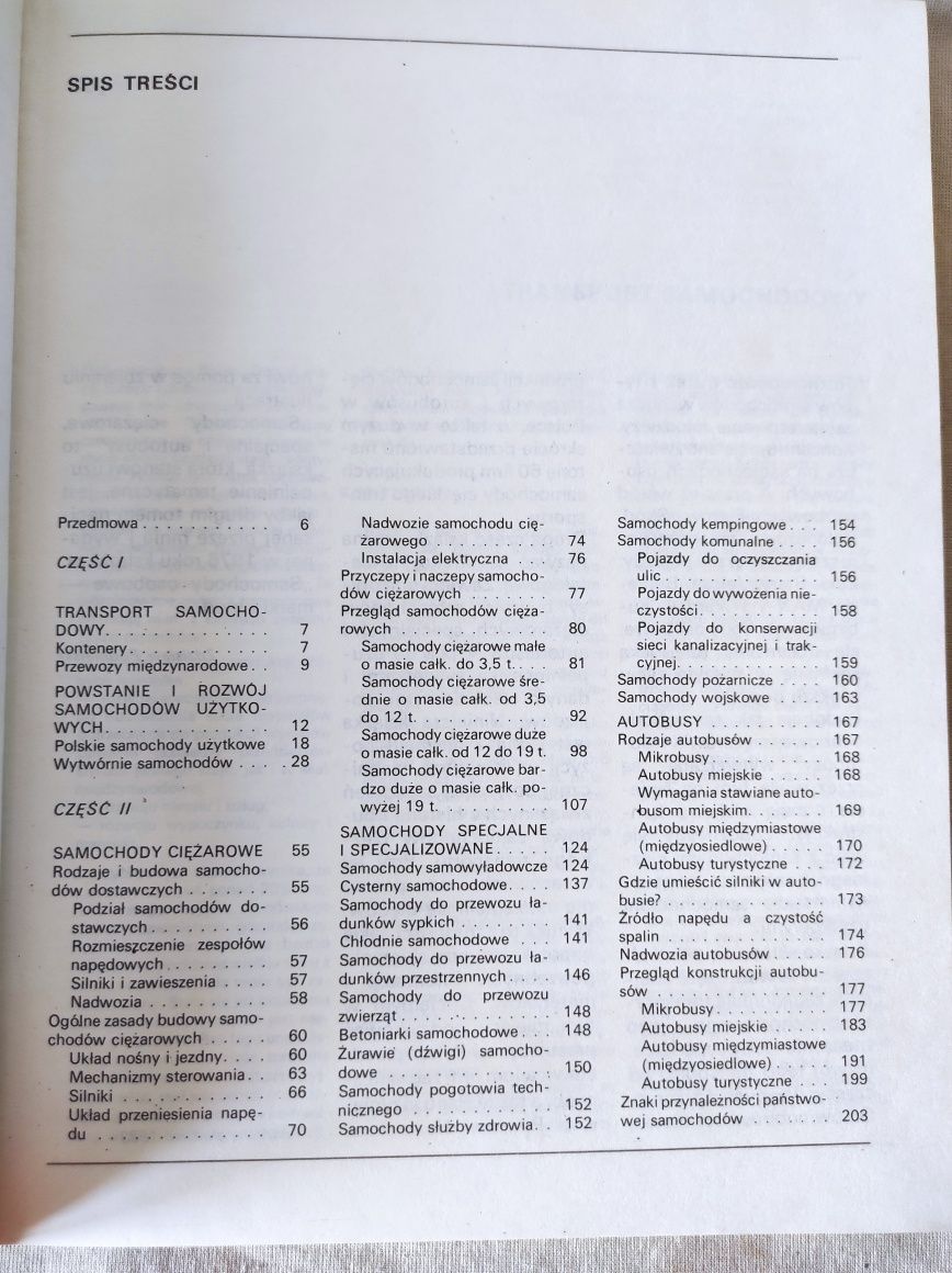 "Samochody ciężarowe specjalne i autobusy" Z. Podbielski 1988 rok