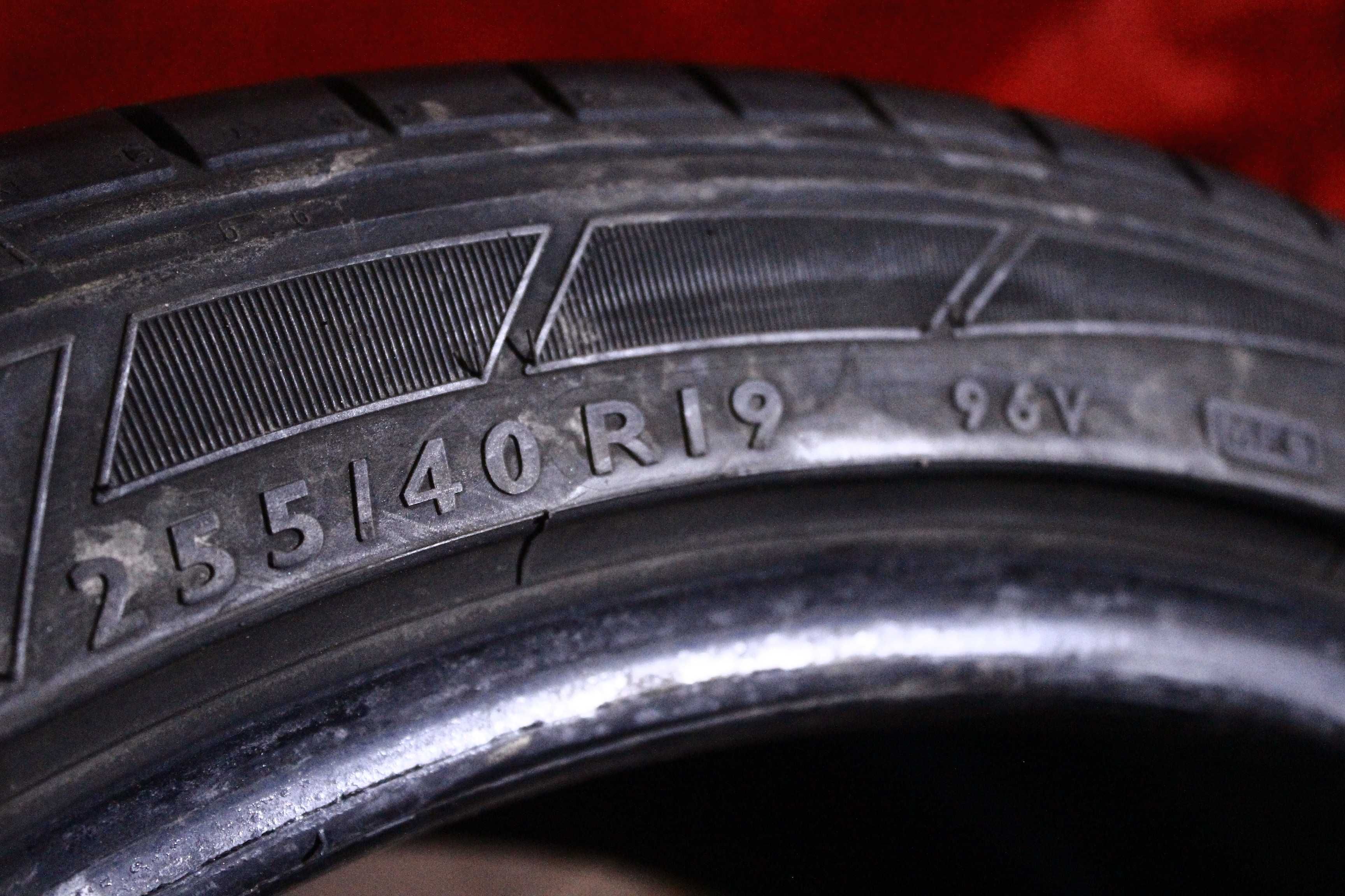 255-40-R19 DUNLOP SP SPORT MAXX GT=пара 2 штуки летней резины Germany