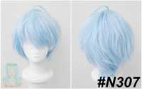 Błękitna niebieska krótka peruka cosplay wig Chongyun Genshin Impact