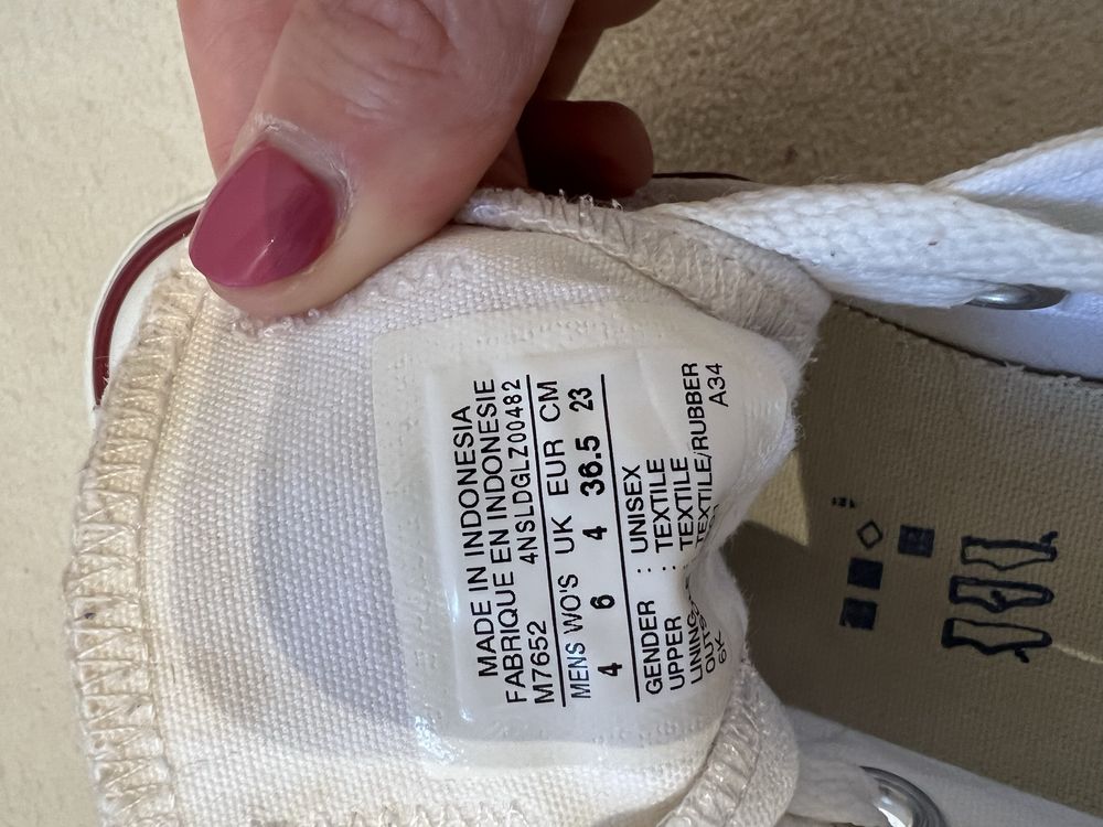 Converse tranpki tenisówki sneakersy białe All star oryginalne