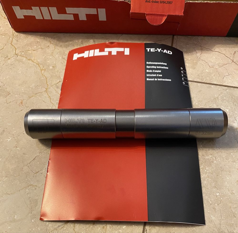 NOWY przedłużacz do wiertła HILTI - adapter TE-Y-AD - SDS Max