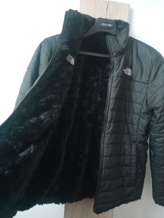 Kurtka damska ocieplana dwustronna futerko The North Face rozm. M