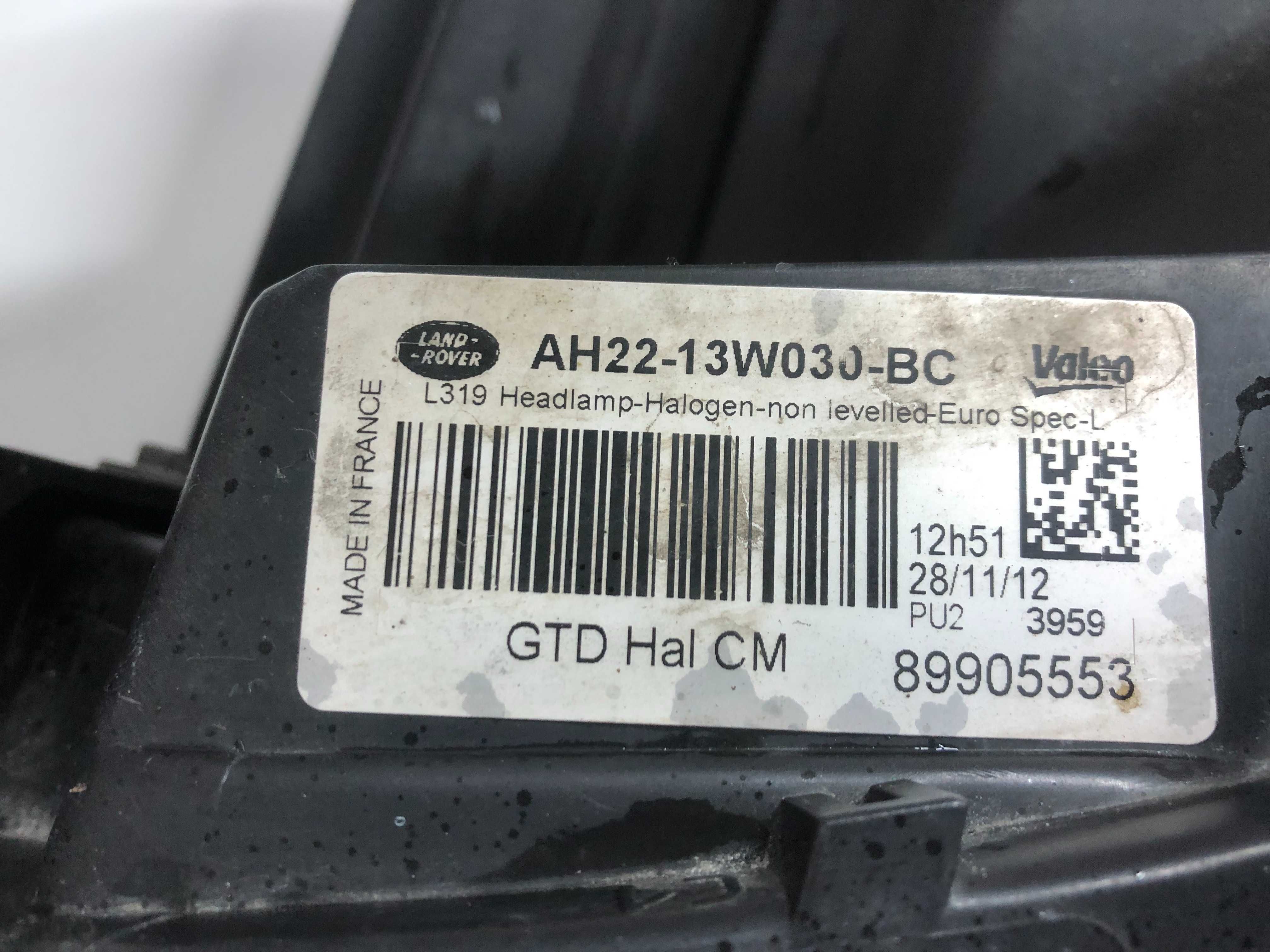Land Rover Discovery 4 фара Галоген AH22-13W030-BC LR013970 права ліва