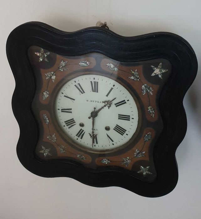 Relógio antigo francês máquina tipo Morez