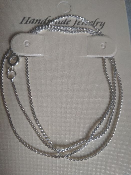 łancuszek srebrny handjewellery 2g 44cm serduszko swarovski 11szt