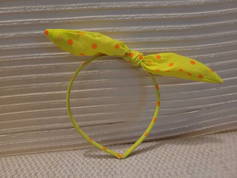 Opaska kanarkowa w kropeczki neonowa