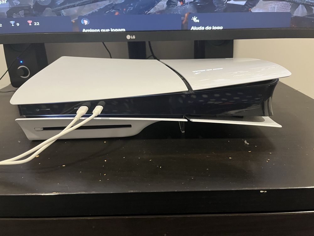 Ps5 +monitor 1080p + colunas de som + comando e cadeira gamer