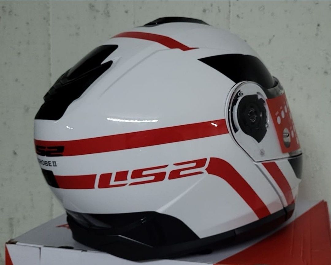Capacete LS2 FF908 Strobe II White/ Red ( L )( NOVO )