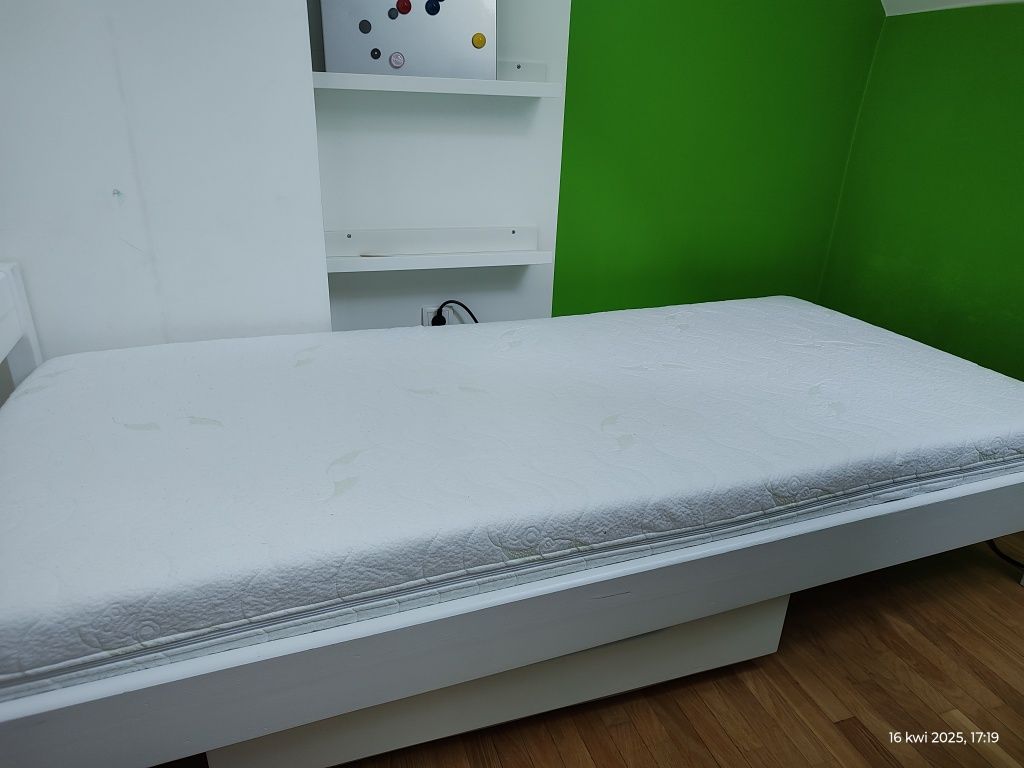 Łóżko 180x80 białe dziecięce Lukdom