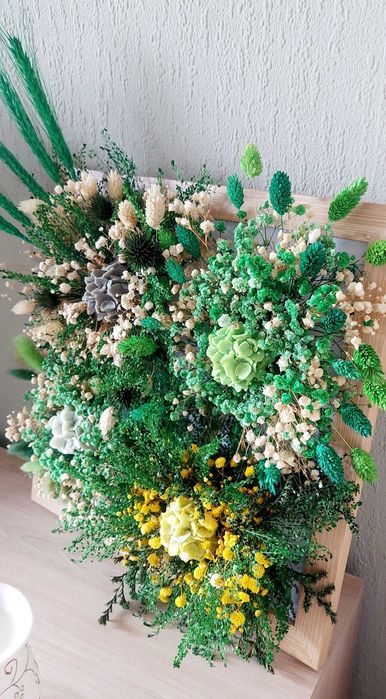 Obraz 3D z suszonych kwiatów